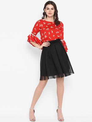 bell sleeved floral top - 16713837 - Standard Image - 4