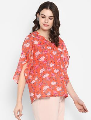 slit sleeved floral top - 16713838 - Standard Image - 2