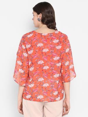 slit sleeved floral top - 16713838 - Standard Image - 3