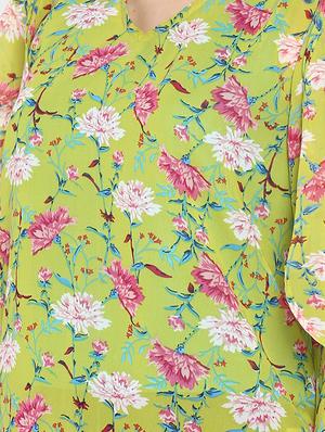slit sleeved floral top - 16713839 - Standard Image - 5