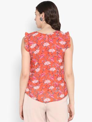 round neck floral top - 16713840 - Standard Image - 3