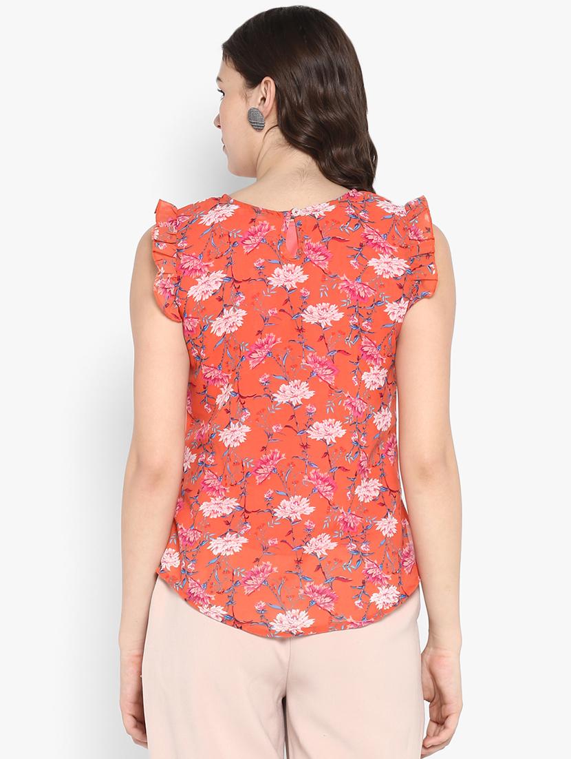 round neck floral top - 16713840 - Zoom Image - 3