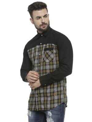 grey checkered casual shirt - 16713862 - Standard Image - 2