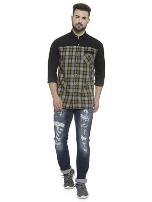 grey checkered casual shirt - 16713862 - Standard Image - 4