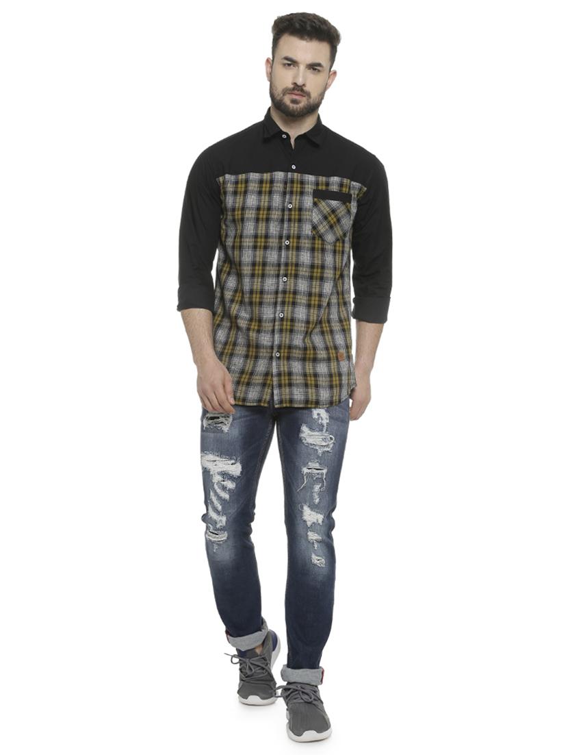 grey checkered casual shirt - 16713862 - Zoom Image - 4