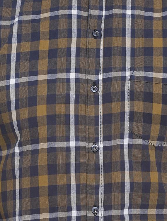 brown checkered casual shirt - 16713863 - Zoom Image - 5