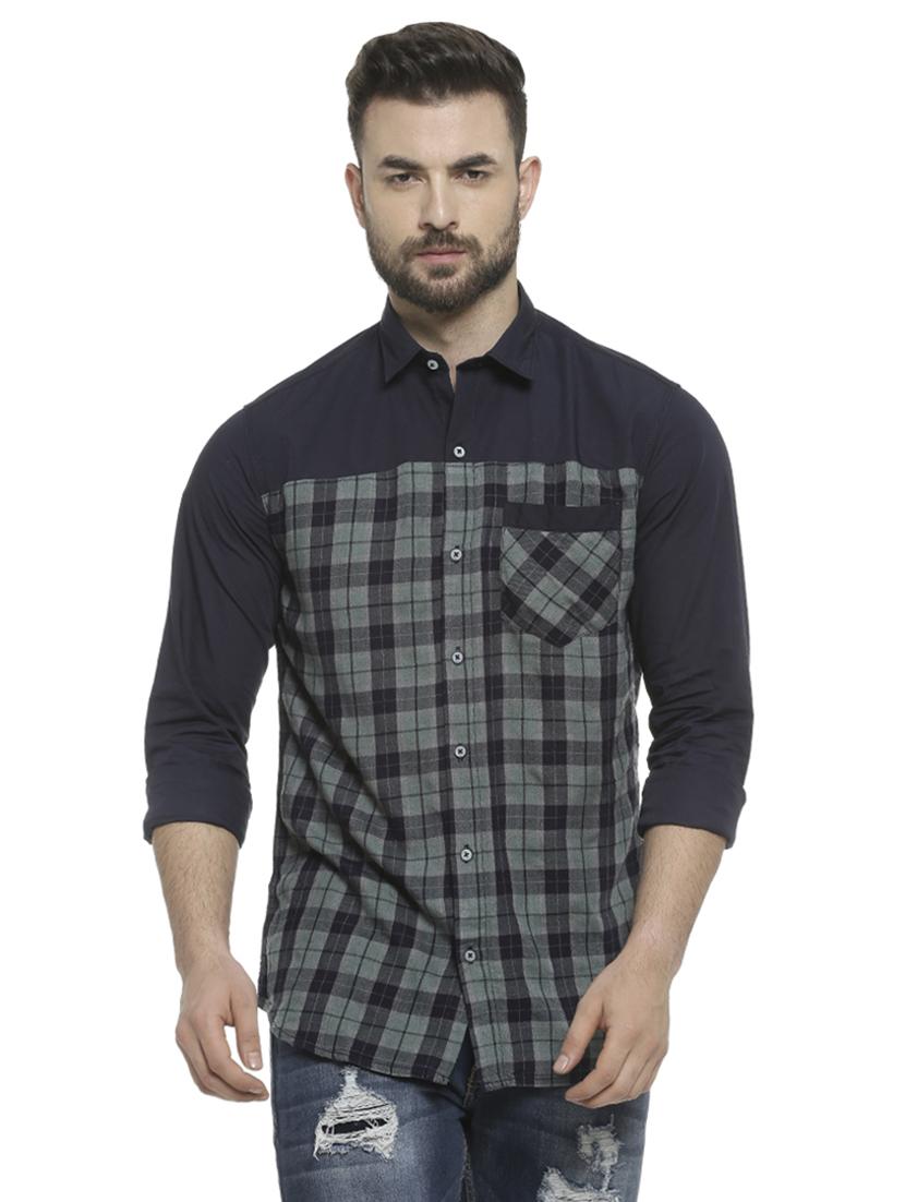blue checkered casual shirt - 16713864 - Zoom Image - 1