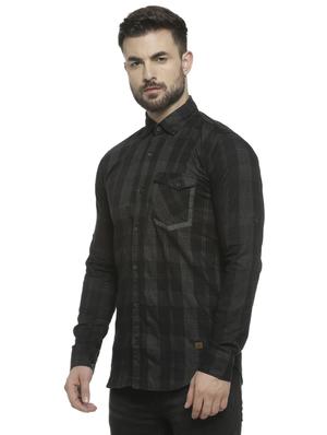 black checkered casual shirt - 16713867 - Standard Image - 2
