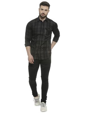 black checkered casual shirt - 16713867 - Standard Image - 4