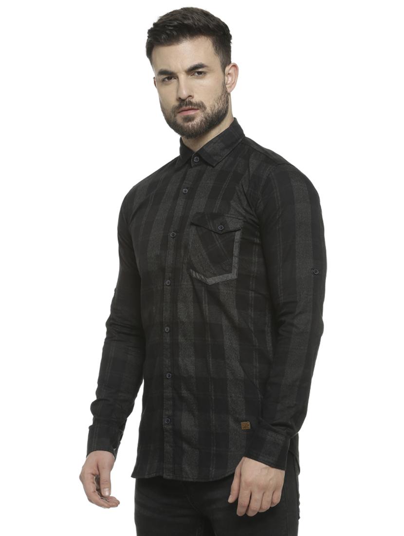 black checkered casual shirt - 16713867 - Zoom Image - 2