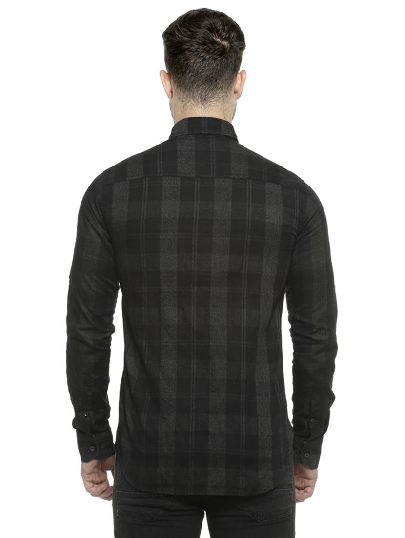 black checkered casual shirt - 16713867 - Zoom Image - 3