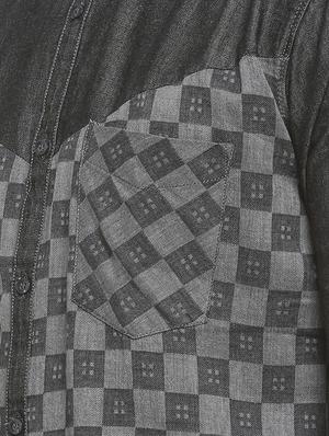 grey checkered casual shirt - 16713868 - Standard Image - 5