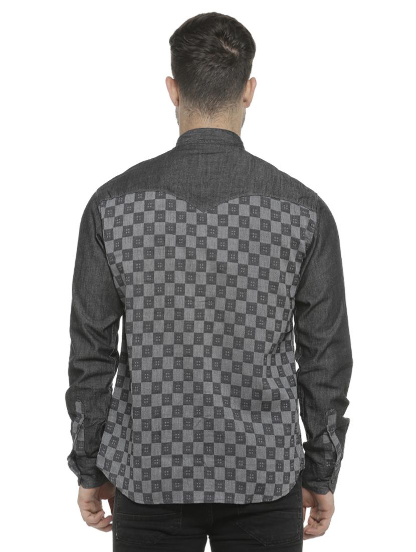 grey checkered casual shirt - 16713868 - Zoom Image - 3
