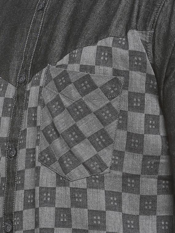 grey checkered casual shirt - 16713868 - Zoom Image - 5