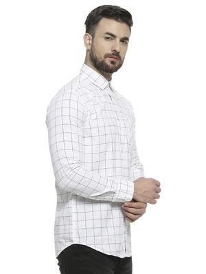white checkered casual shirt - 16713869 - Standard Image - 2
