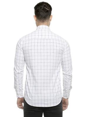 white checkered casual shirt - 16713869 - Standard Image - 3