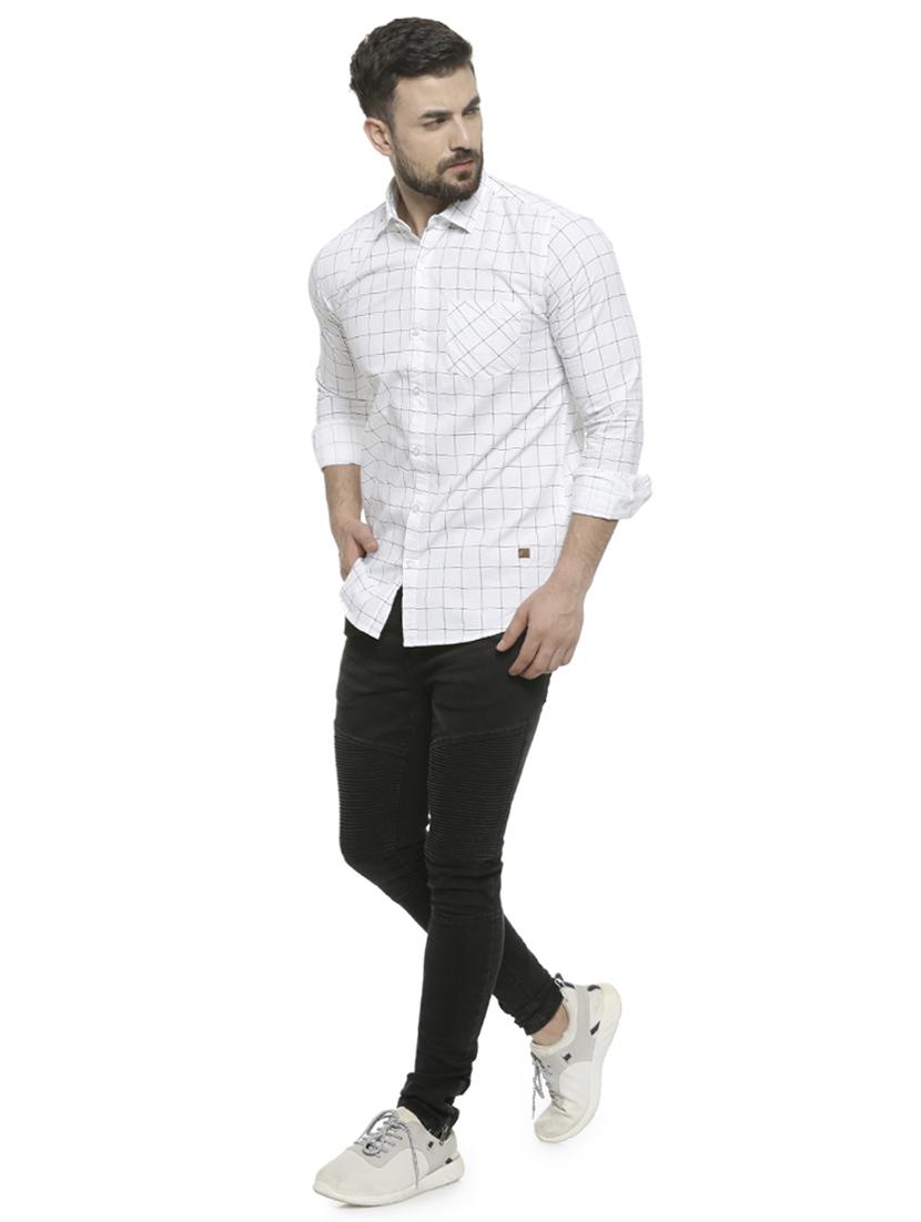 white checkered casual shirt - 16713869 - Zoom Image - 4