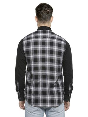 black checkered casual shirt - 16713873 - Standard Image - 3