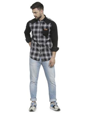 black checkered casual shirt - 16713873 - Standard Image - 4