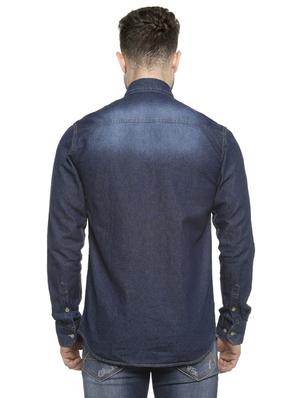 blue faded casual shirt - 16713876 - Standard Image - 3