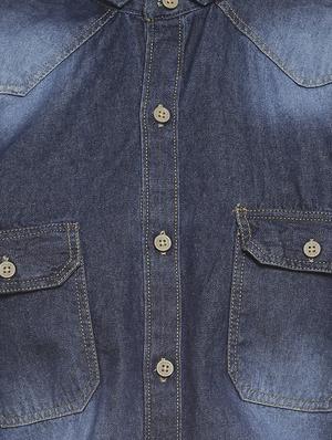 blue faded casual shirt - 16713876 - Standard Image - 5