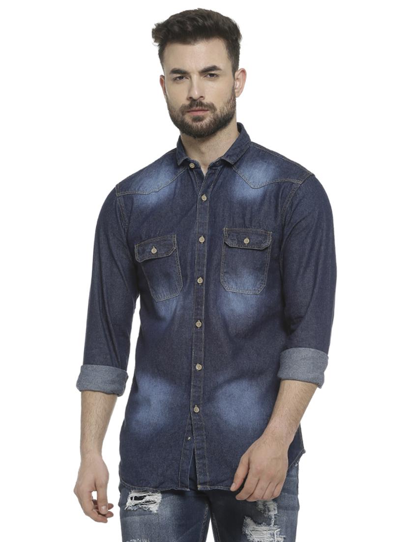 blue faded casual shirt - 16713876 - Zoom Image - 1