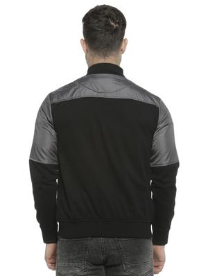 black color block casual jacket - 16713880 - Standard Image - 3