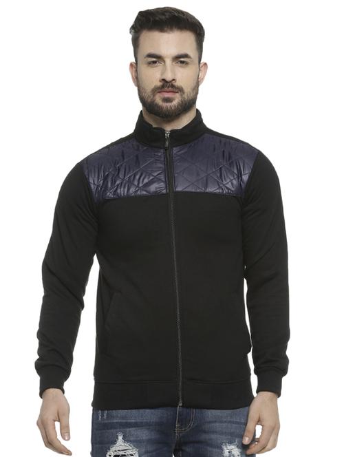 black color block casual jacket - 16713881 - Standard Image - 1
