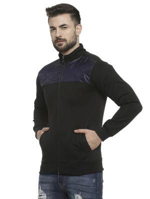 black color block casual jacket - 16713881 - Standard Image - 2