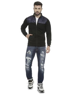black color block casual jacket - 16713881 - Standard Image - 4