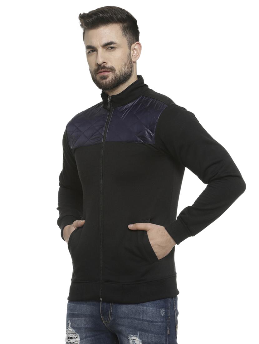 black color block casual jacket - 16713881 - Zoom Image - 2