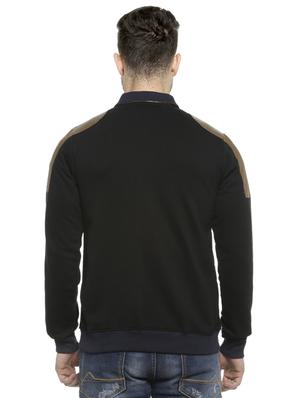 black color block casual jacket - 16713885 - Standard Image - 3