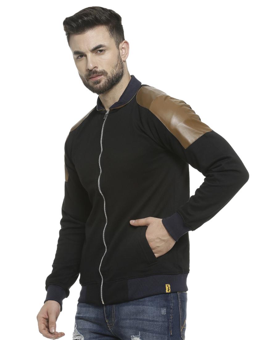 black color block casual jacket - 16713885 - Zoom Image - 2