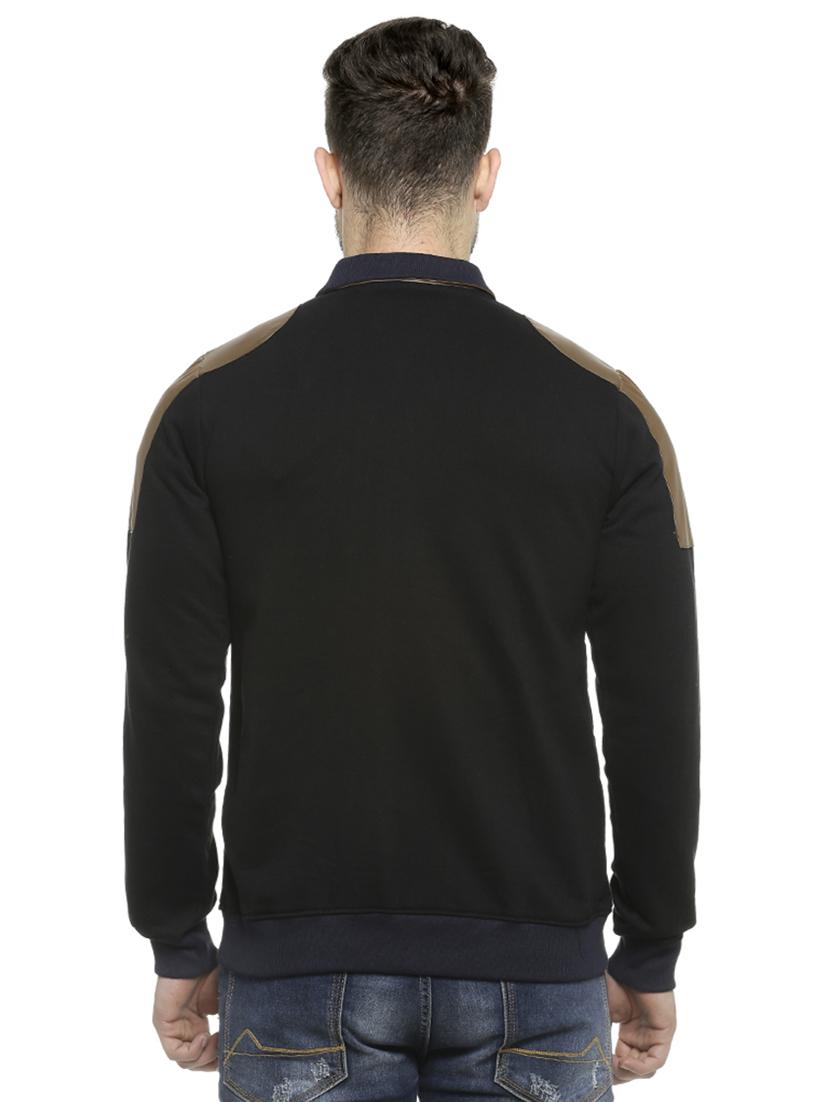 black color block casual jacket - 16713885 - Zoom Image - 3