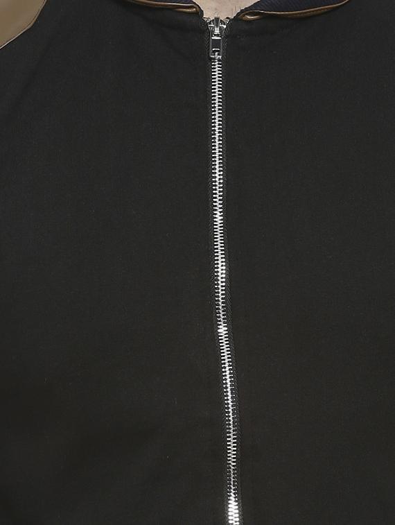 black color block casual jacket - 16713885 - Zoom Image - 5