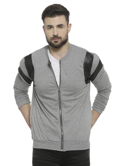 grey taped casual jacket - 16713886 - Standard Image - 1