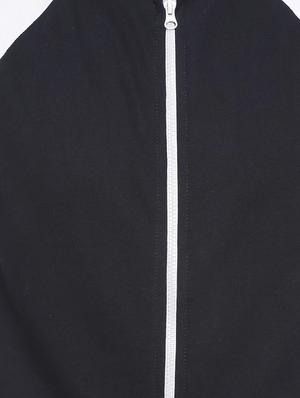 navy blue color block casual jacket - 16713892 - Standard Image - 5