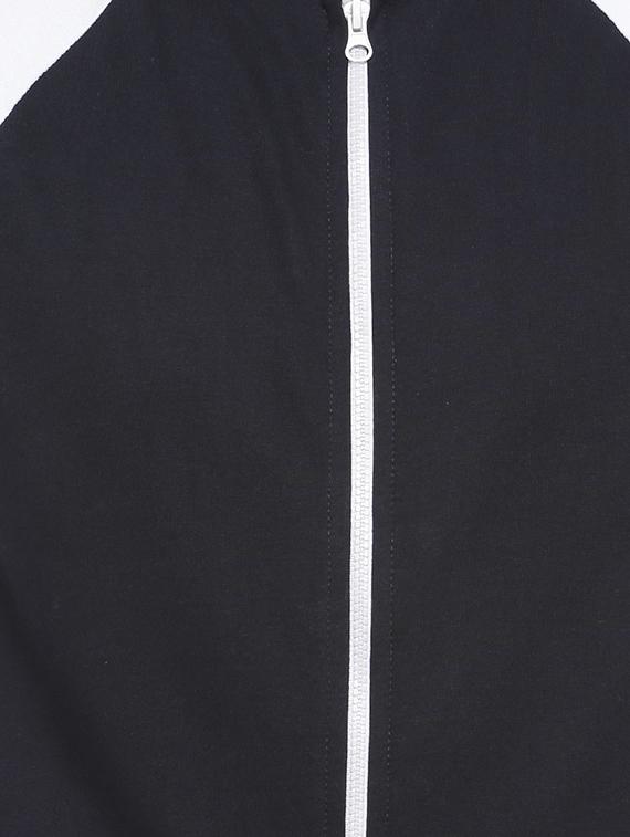 navy blue color block casual jacket - 16713892 - Zoom Image - 5