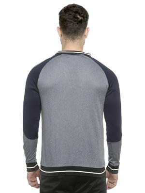 grey color block casual jacket - 16713893 - Standard Image - 3