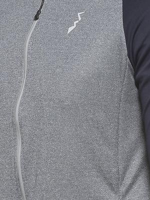 grey color block casual jacket - 16713893 - Standard Image - 5