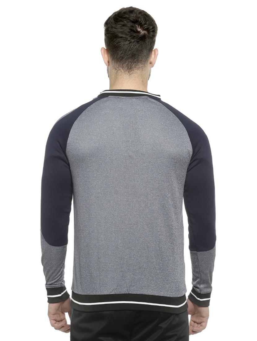 grey color block casual jacket - 16713893 - Zoom Image - 3