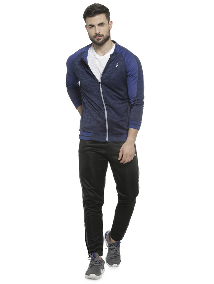 blue color block casual jacket - 16713894 - Zoom Image - 4