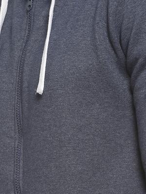 blue solid hooded sweatshirt - 16713897 - Standard Image - 5