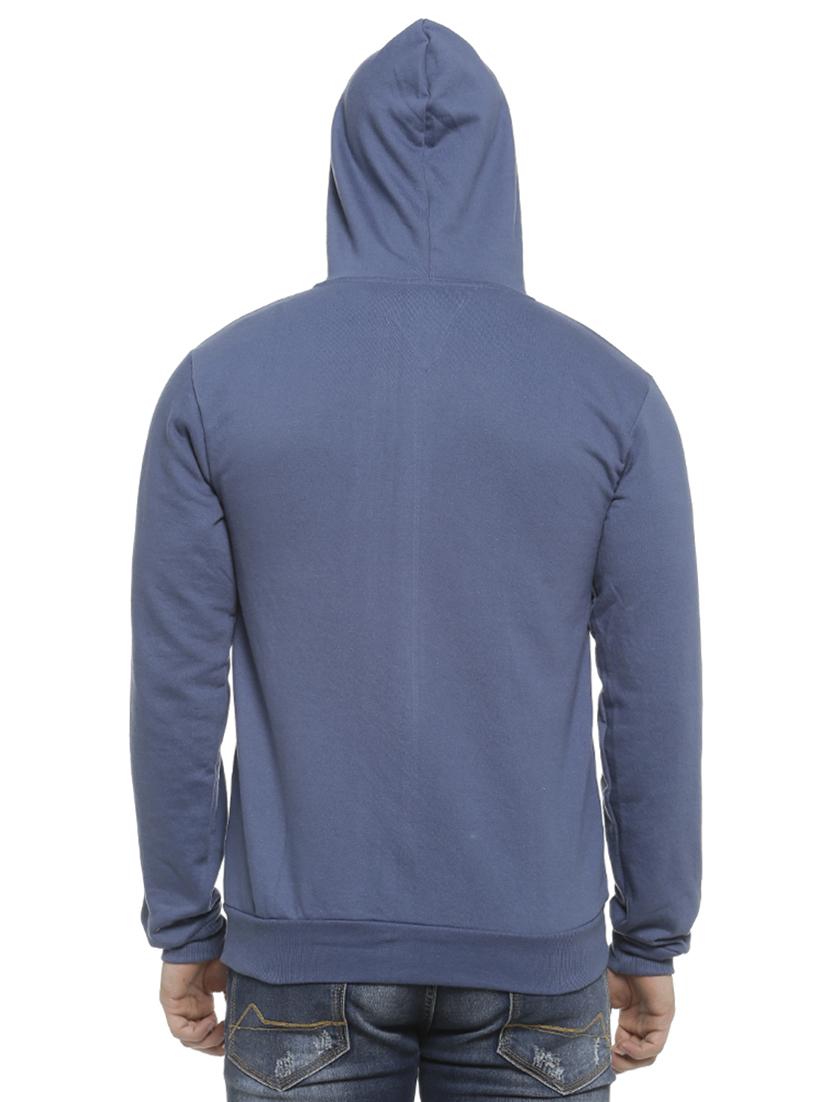 blue solid hooded sweatshirt - 16713899 - Zoom Image - 3