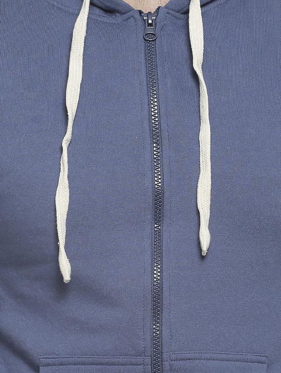 blue solid hooded sweatshirt - 16713899 - Zoom Image - 5