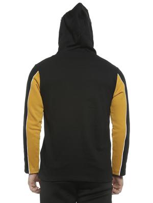 yellow color block hooded sweatshirt - 16713901 - Standard Image - 3