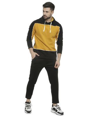 yellow color block hooded sweatshirt - 16713901 - Standard Image - 4