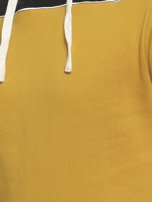 yellow color block hooded sweatshirt - 16713901 - Standard Image - 5