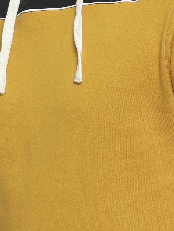 yellow color block hooded sweatshirt - 16713901 - Zoom Image - 5