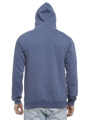 blue solid hooded sweatshirt - 16713902 - Standard Image - 3